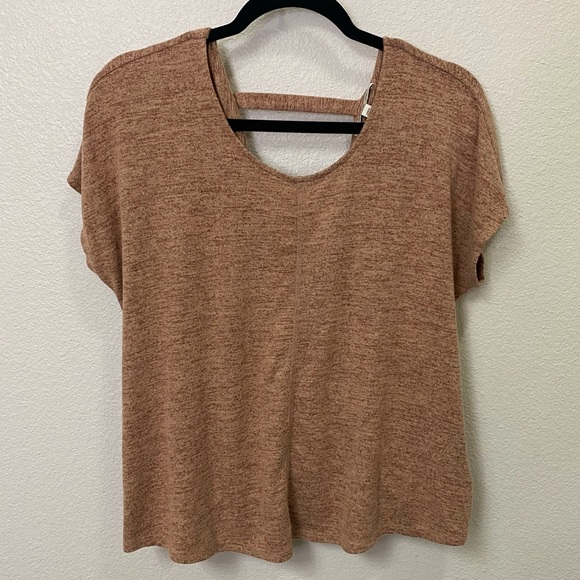 Express One Eleven Tops - Express One Eleven Orange Open Back Top